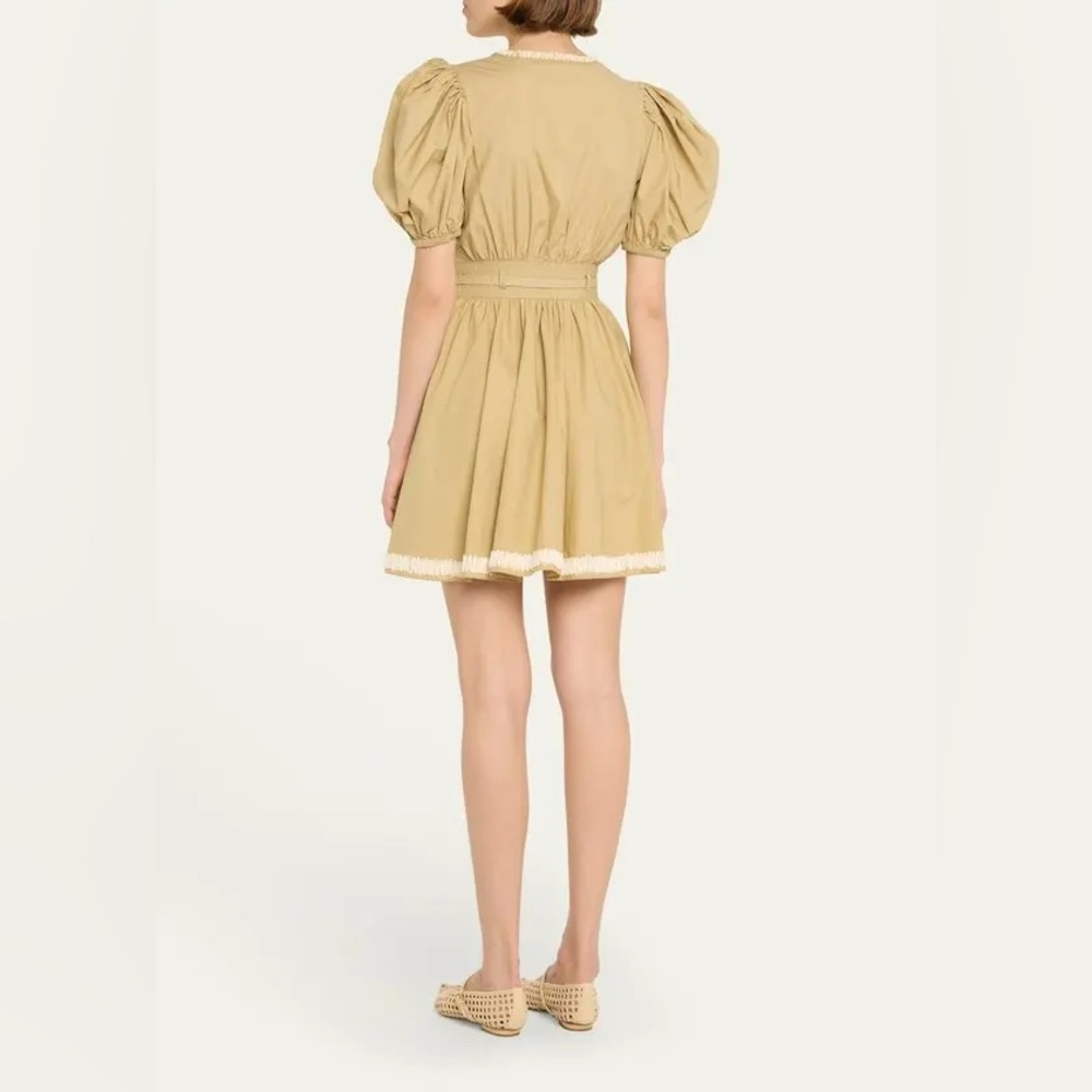 Ulla Johnson Wilda Embroidered Puff-Sleeve Mini Dress - Picture 4 of 16